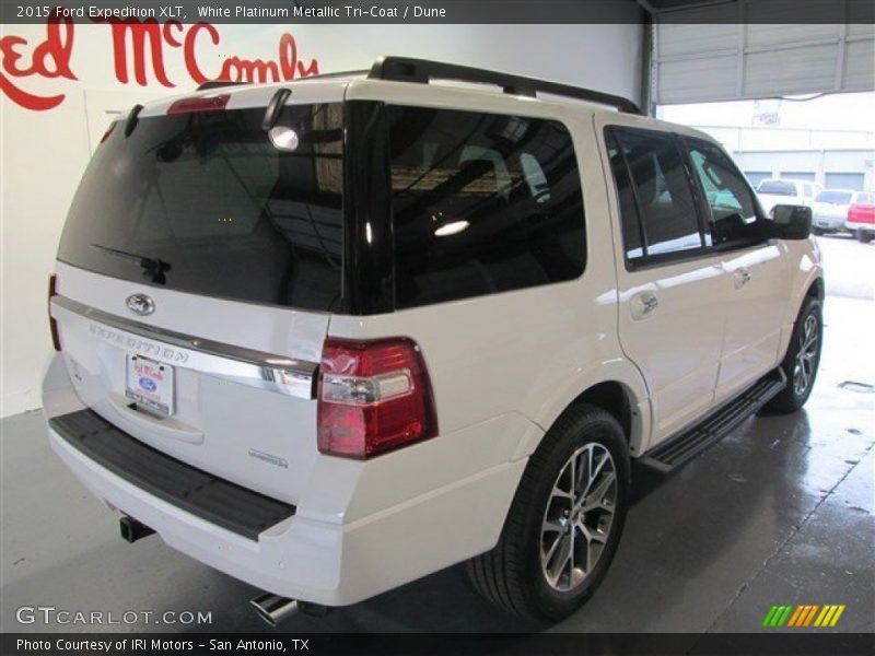 White Platinum Metallic Tri-Coat / Dune 2015 Ford Expedition XLT