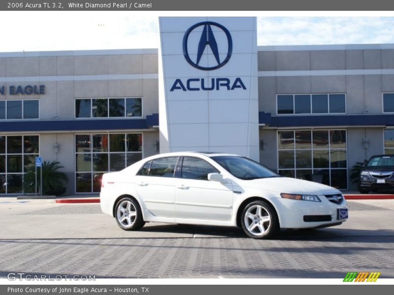 White Diamond Pearl / Camel 2006 Acura TL 3.2