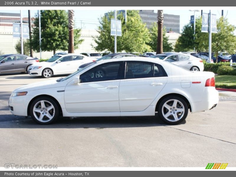 White Diamond Pearl / Camel 2006 Acura TL 3.2