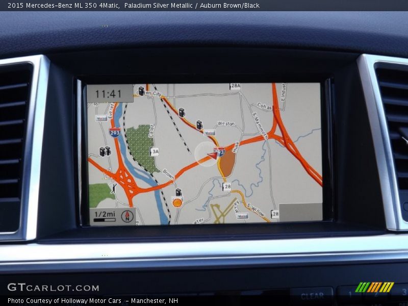 Paladium Silver Metallic / Auburn Brown/Black 2015 Mercedes-Benz ML 350 4Matic