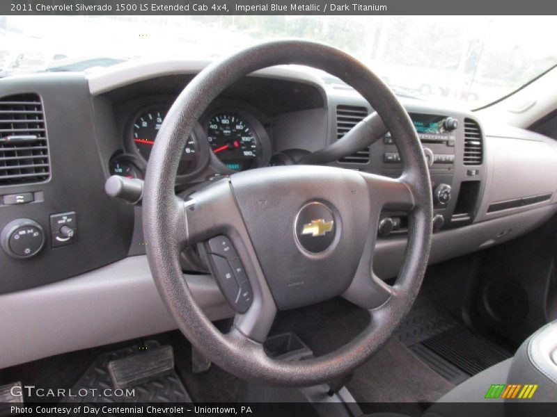 Imperial Blue Metallic / Dark Titanium 2011 Chevrolet Silverado 1500 LS Extended Cab 4x4