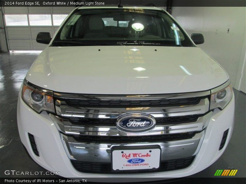 Oxford White / Medium Light Stone 2014 Ford Edge SE