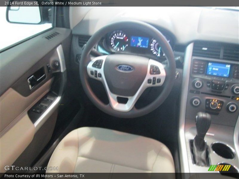 Oxford White / Medium Light Stone 2014 Ford Edge SE
