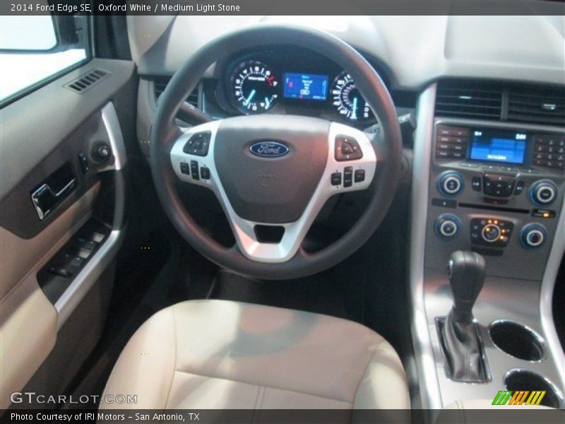 Oxford White / Medium Light Stone 2014 Ford Edge SE