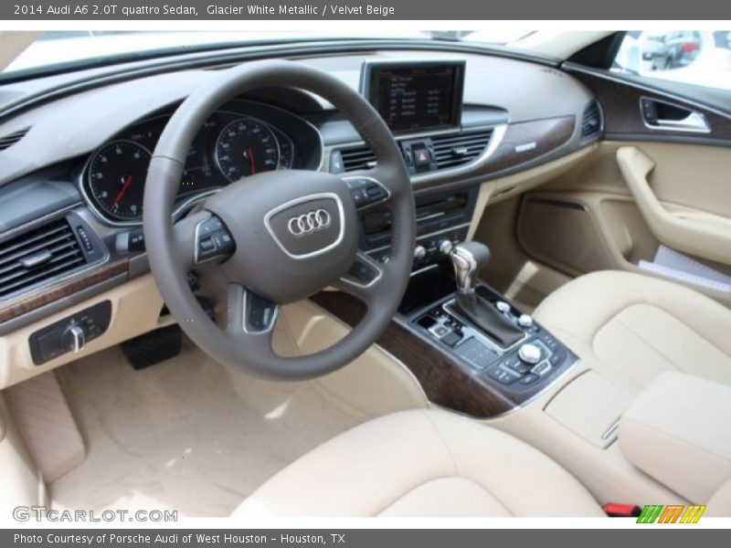 Glacier White Metallic / Velvet Beige 2014 Audi A6 2.0T quattro Sedan