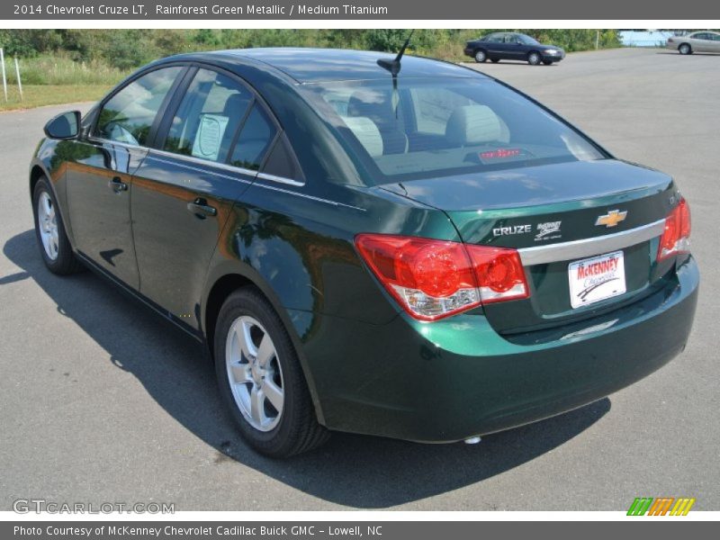 Rainforest Green Metallic / Medium Titanium 2014 Chevrolet Cruze LT