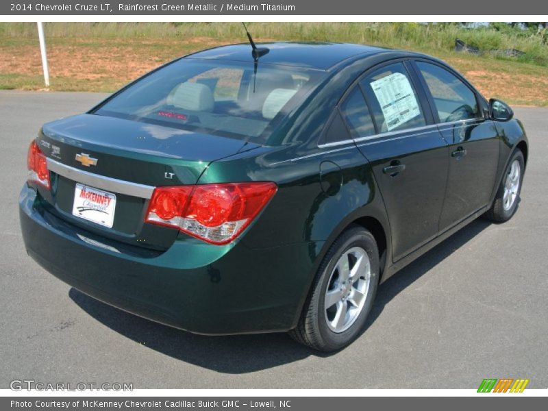Rainforest Green Metallic / Medium Titanium 2014 Chevrolet Cruze LT