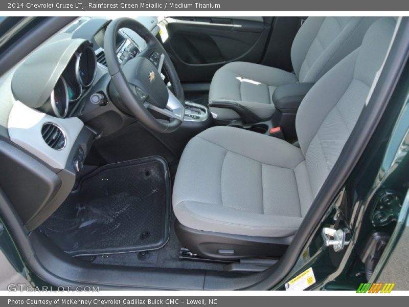 Rainforest Green Metallic / Medium Titanium 2014 Chevrolet Cruze LT