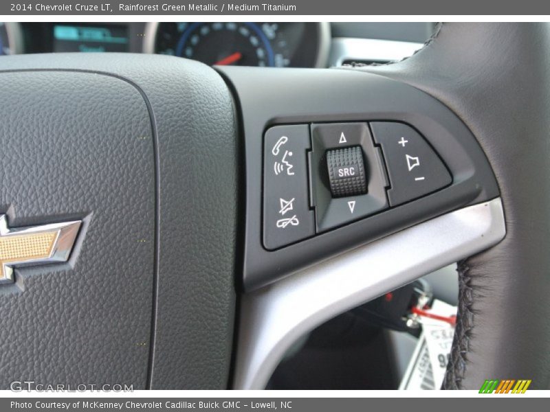 Rainforest Green Metallic / Medium Titanium 2014 Chevrolet Cruze LT