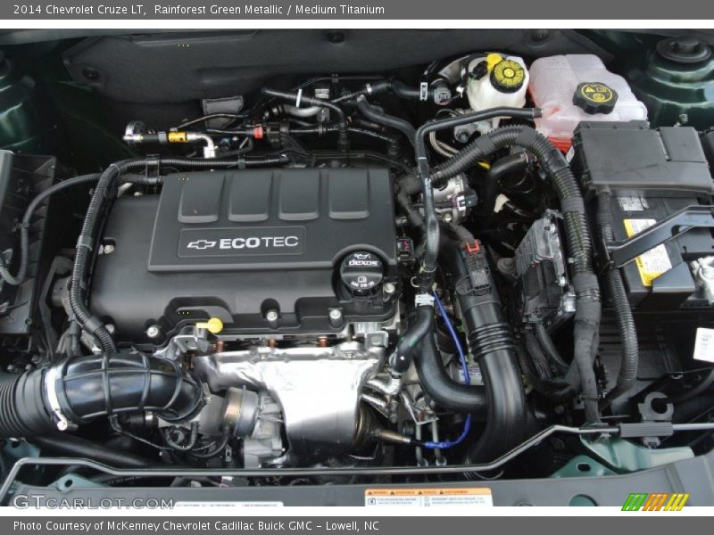 Rainforest Green Metallic / Medium Titanium 2014 Chevrolet Cruze LT