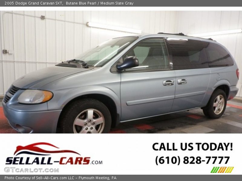 Butane Blue Pearl / Medium Slate Gray 2005 Dodge Grand Caravan SXT