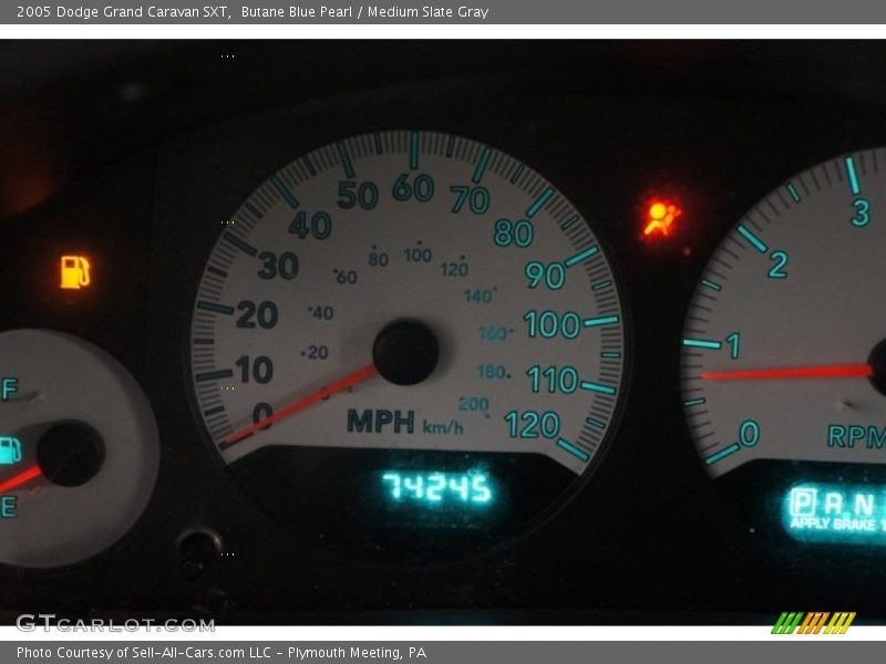 Butane Blue Pearl / Medium Slate Gray 2005 Dodge Grand Caravan SXT