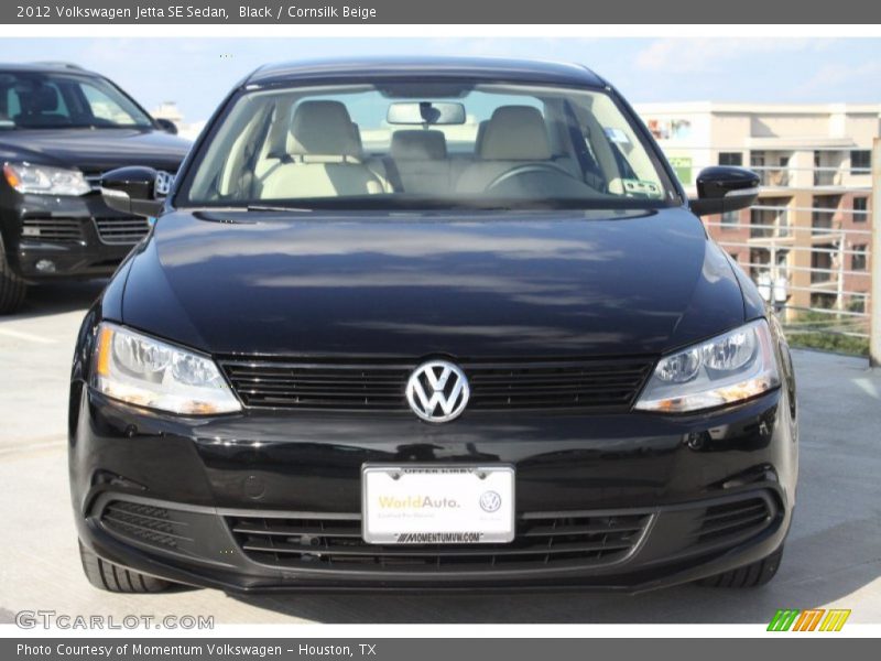 Black / Cornsilk Beige 2012 Volkswagen Jetta SE Sedan