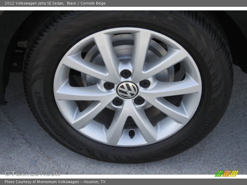 Black / Cornsilk Beige 2012 Volkswagen Jetta SE Sedan