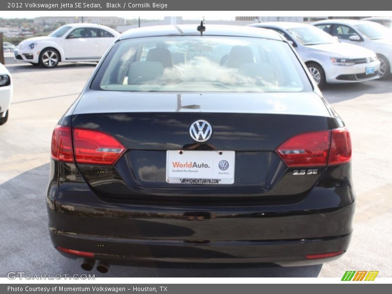 Black / Cornsilk Beige 2012 Volkswagen Jetta SE Sedan