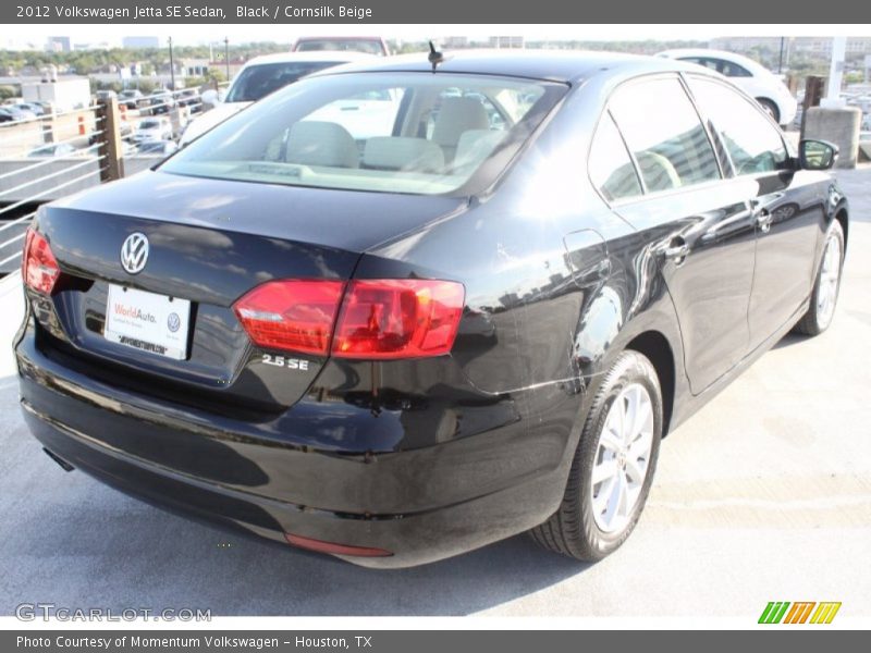 Black / Cornsilk Beige 2012 Volkswagen Jetta SE Sedan