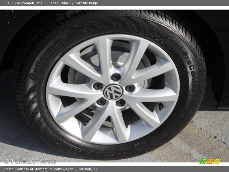 Black / Cornsilk Beige 2012 Volkswagen Jetta SE Sedan