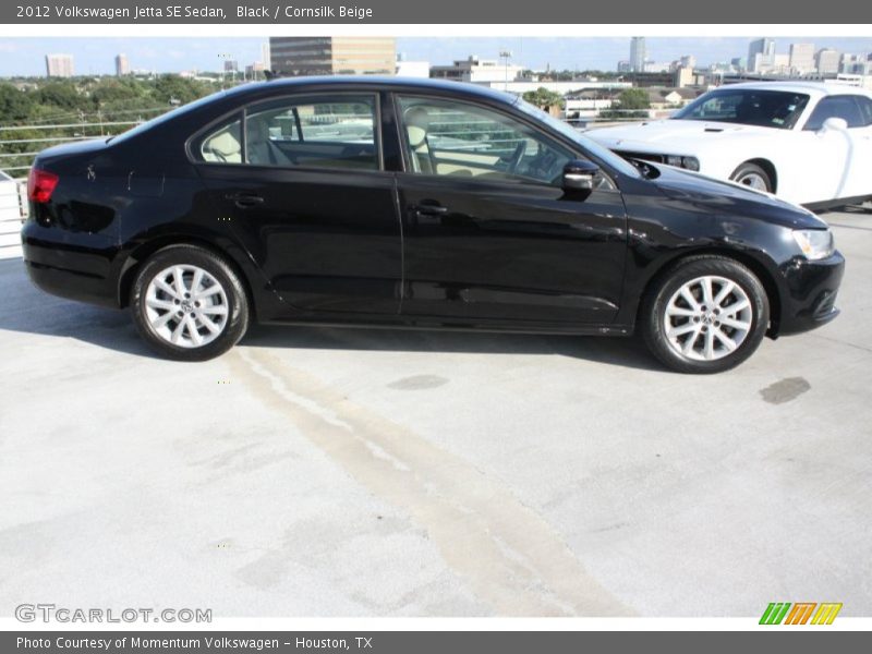 Black / Cornsilk Beige 2012 Volkswagen Jetta SE Sedan