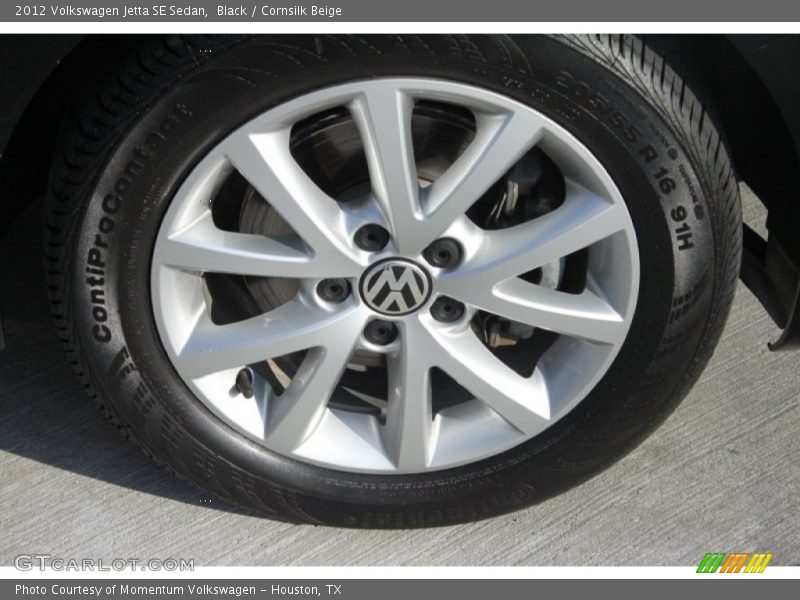 Black / Cornsilk Beige 2012 Volkswagen Jetta SE Sedan