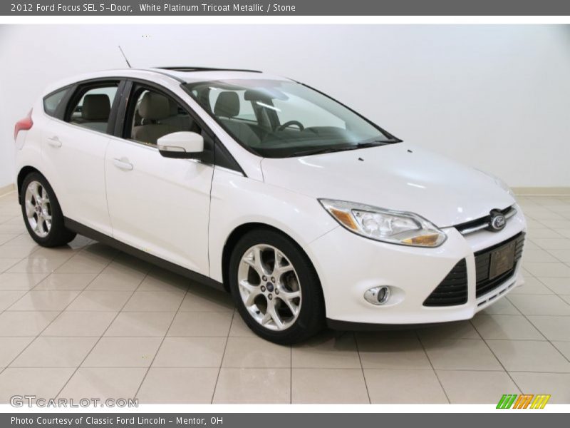 White Platinum Tricoat Metallic / Stone 2012 Ford Focus SEL 5-Door