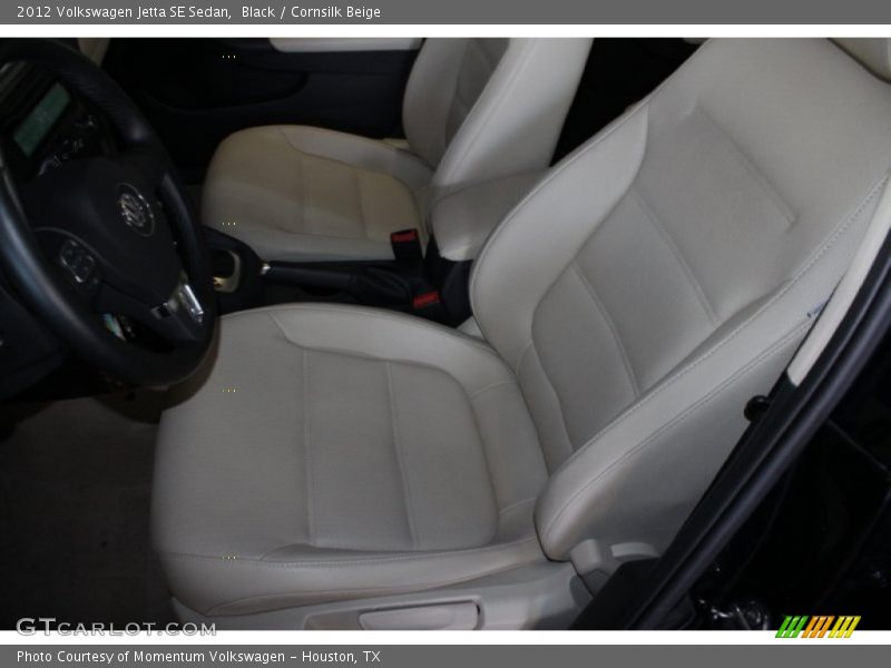 Black / Cornsilk Beige 2012 Volkswagen Jetta SE Sedan