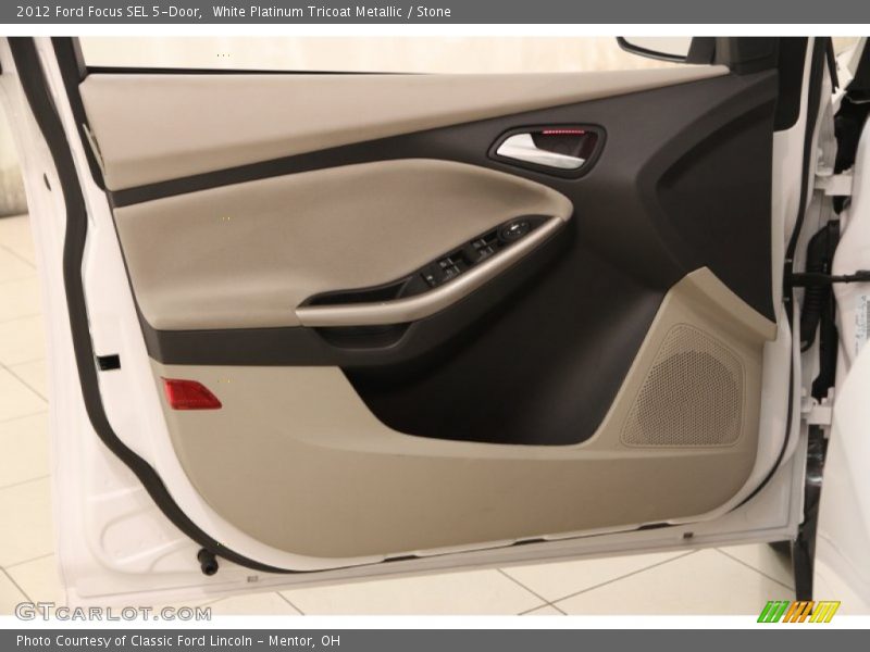 White Platinum Tricoat Metallic / Stone 2012 Ford Focus SEL 5-Door