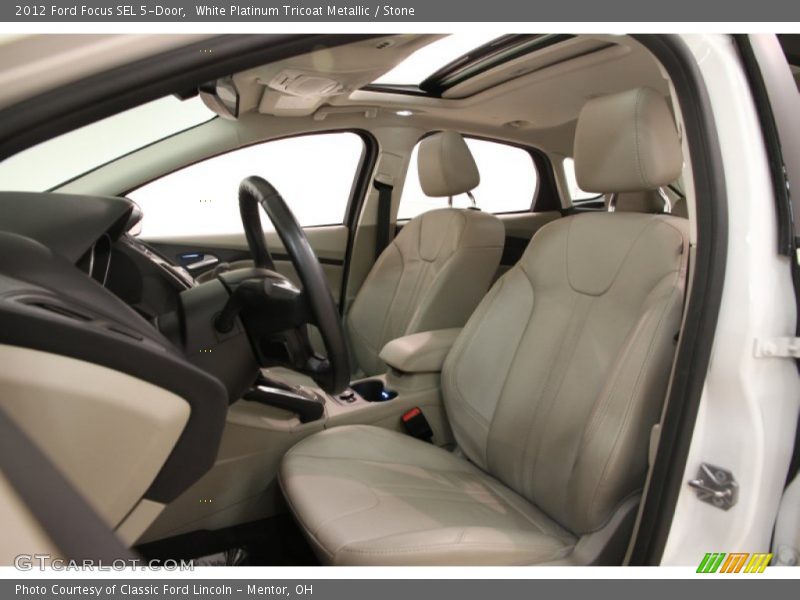 White Platinum Tricoat Metallic / Stone 2012 Ford Focus SEL 5-Door