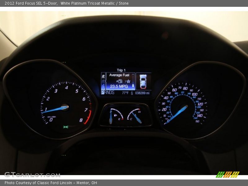 White Platinum Tricoat Metallic / Stone 2012 Ford Focus SEL 5-Door