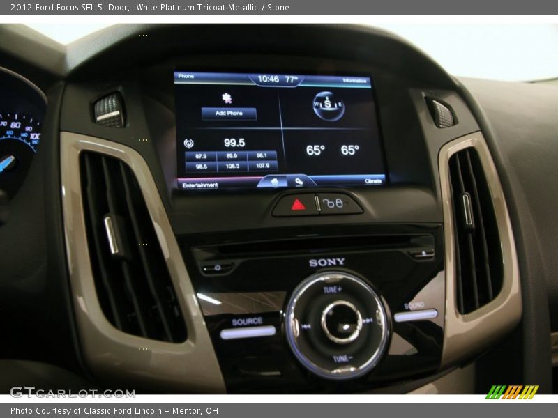 White Platinum Tricoat Metallic / Stone 2012 Ford Focus SEL 5-Door
