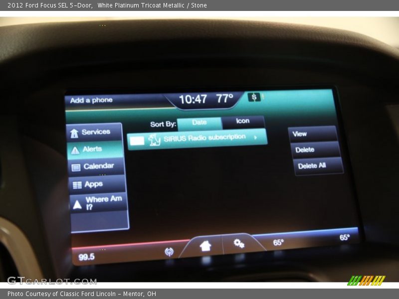 White Platinum Tricoat Metallic / Stone 2012 Ford Focus SEL 5-Door