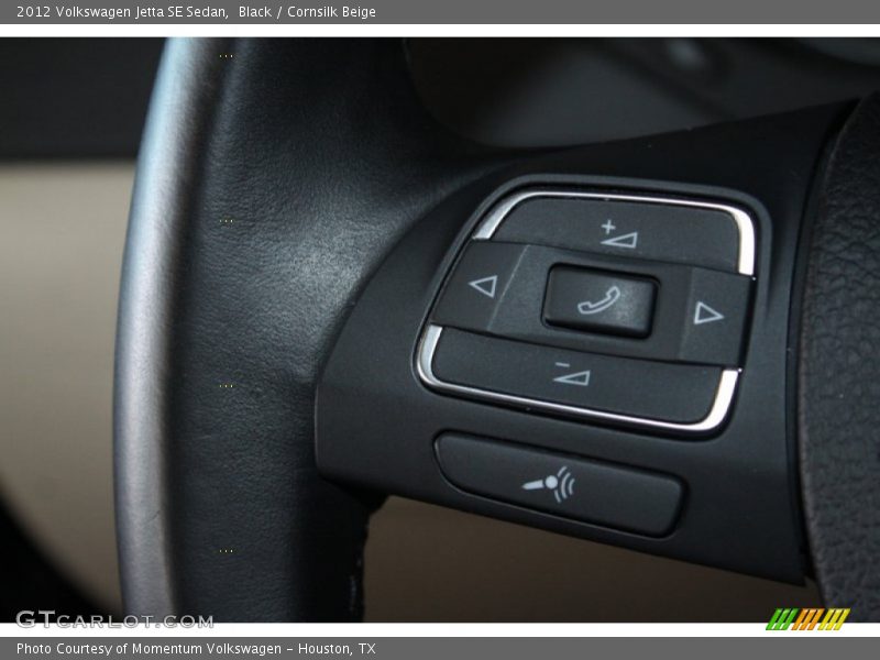 Black / Cornsilk Beige 2012 Volkswagen Jetta SE Sedan