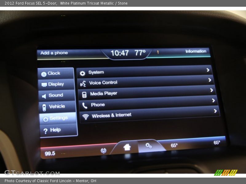 White Platinum Tricoat Metallic / Stone 2012 Ford Focus SEL 5-Door