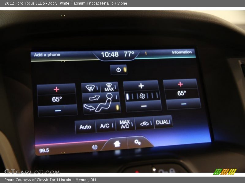 White Platinum Tricoat Metallic / Stone 2012 Ford Focus SEL 5-Door