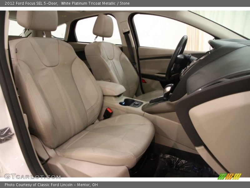 White Platinum Tricoat Metallic / Stone 2012 Ford Focus SEL 5-Door