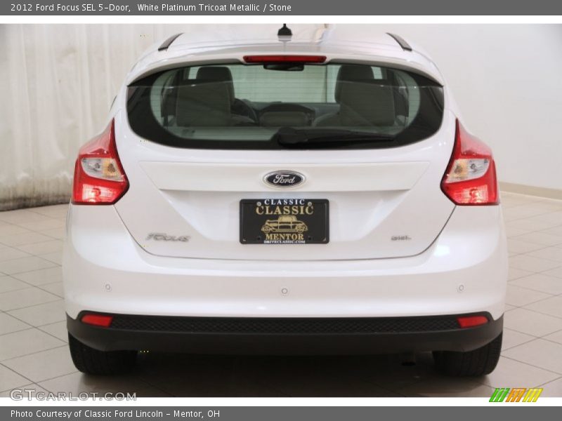 White Platinum Tricoat Metallic / Stone 2012 Ford Focus SEL 5-Door