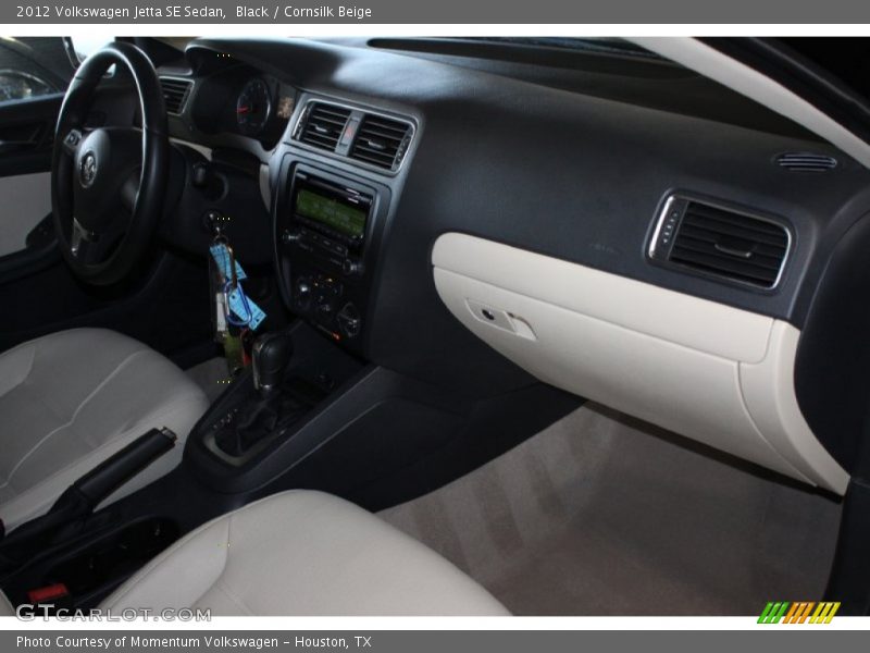 Black / Cornsilk Beige 2012 Volkswagen Jetta SE Sedan