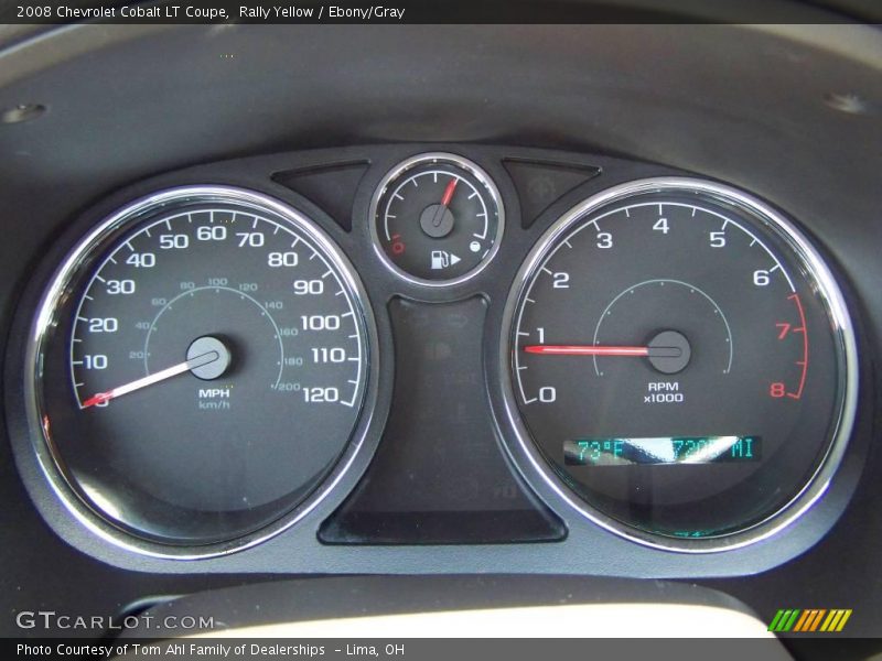 Rally Yellow / Ebony/Gray 2008 Chevrolet Cobalt LT Coupe
