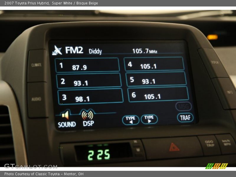 Super White / Bisque Beige 2007 Toyota Prius Hybrid