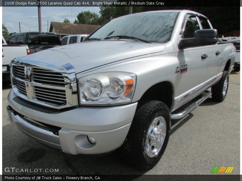 Bright Silver Metallic / Medium Slate Gray 2008 Dodge Ram 2500 Laramie Quad Cab 4x4