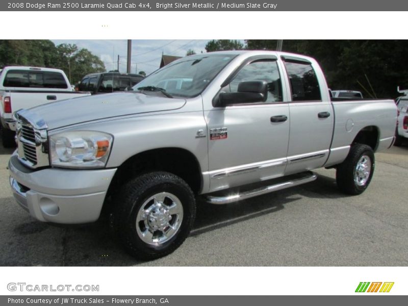 Bright Silver Metallic / Medium Slate Gray 2008 Dodge Ram 2500 Laramie Quad Cab 4x4