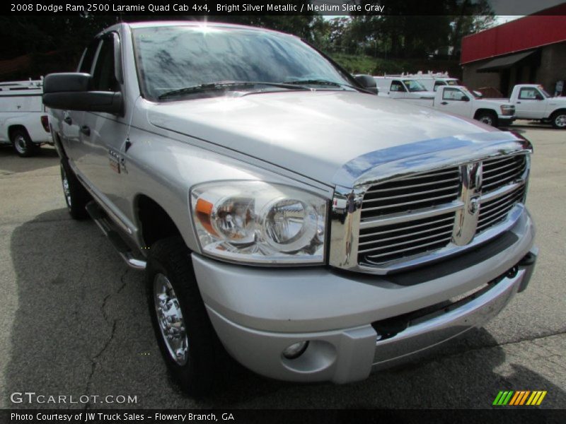 Bright Silver Metallic / Medium Slate Gray 2008 Dodge Ram 2500 Laramie Quad Cab 4x4