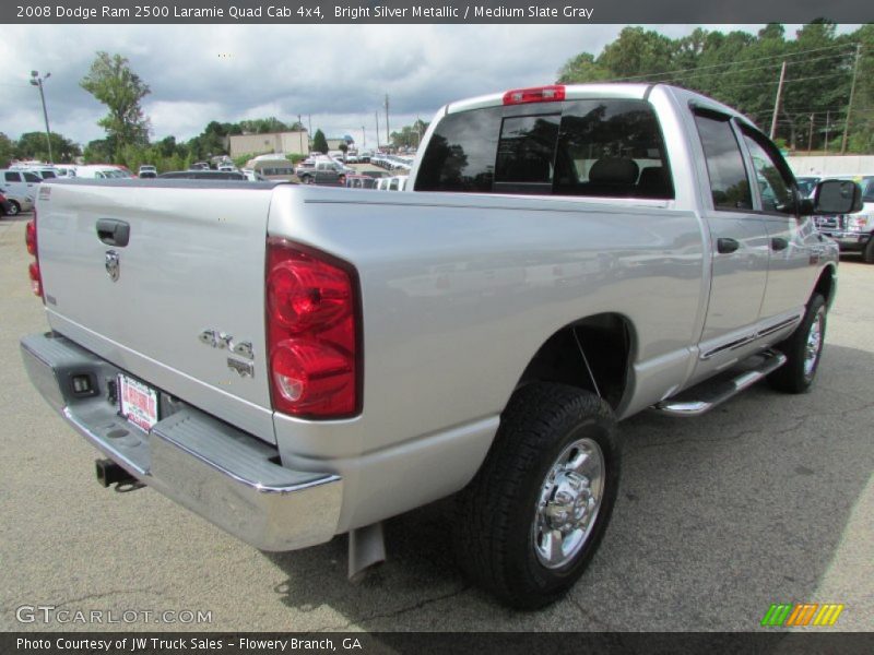 Bright Silver Metallic / Medium Slate Gray 2008 Dodge Ram 2500 Laramie Quad Cab 4x4