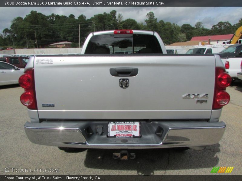 Bright Silver Metallic / Medium Slate Gray 2008 Dodge Ram 2500 Laramie Quad Cab 4x4