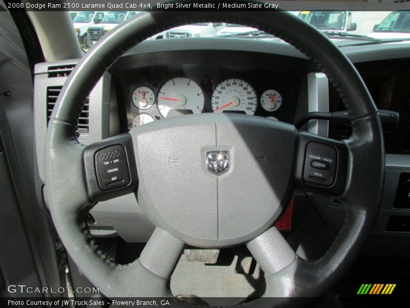 Bright Silver Metallic / Medium Slate Gray 2008 Dodge Ram 2500 Laramie Quad Cab 4x4