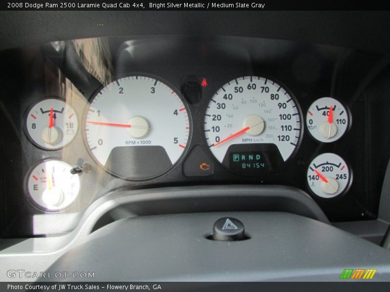 Bright Silver Metallic / Medium Slate Gray 2008 Dodge Ram 2500 Laramie Quad Cab 4x4