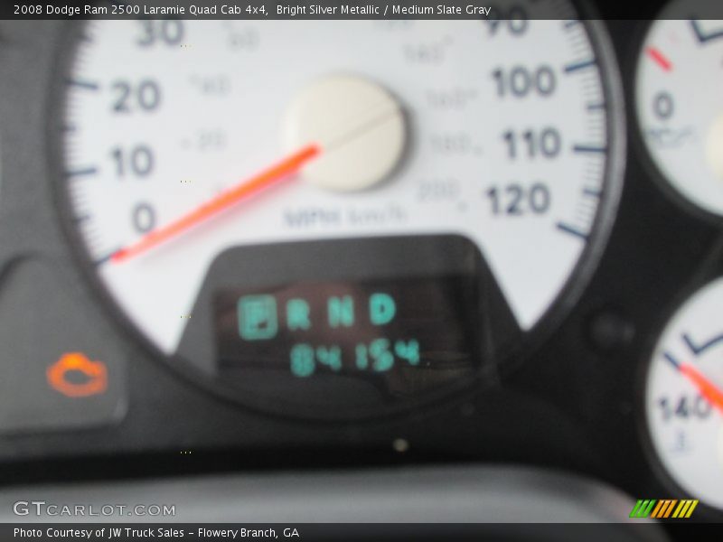 Bright Silver Metallic / Medium Slate Gray 2008 Dodge Ram 2500 Laramie Quad Cab 4x4