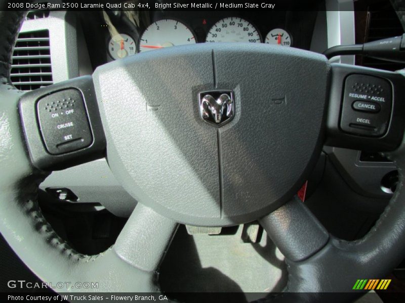 Bright Silver Metallic / Medium Slate Gray 2008 Dodge Ram 2500 Laramie Quad Cab 4x4