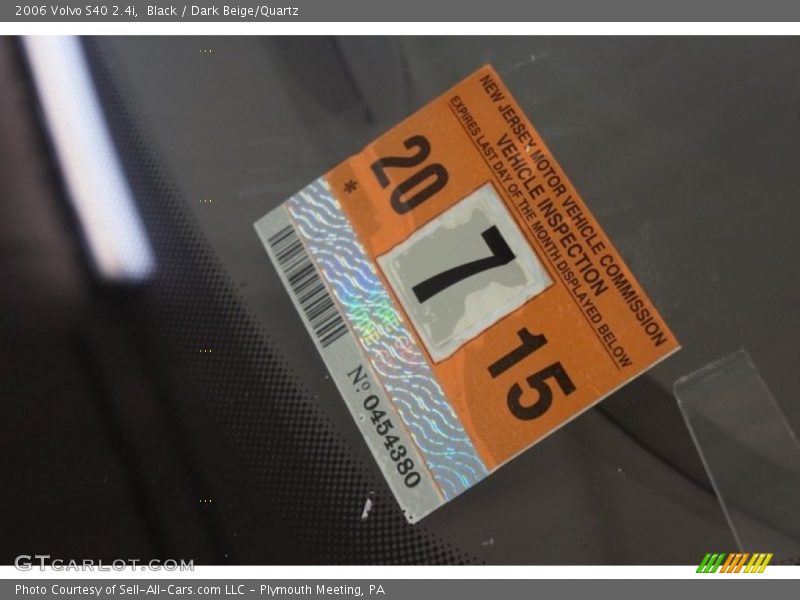 Black / Dark Beige/Quartz 2006 Volvo S40 2.4i