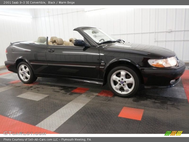 Black / Warm Beige 2001 Saab 9-3 SE Convertible