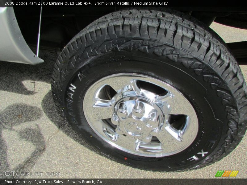 Bright Silver Metallic / Medium Slate Gray 2008 Dodge Ram 2500 Laramie Quad Cab 4x4